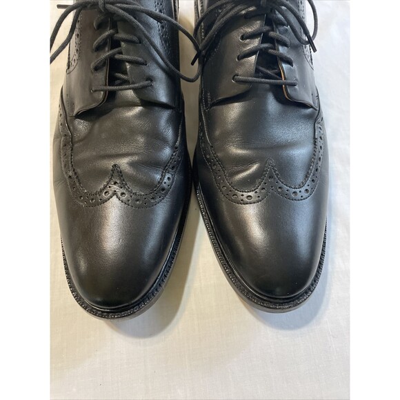 Cole Haan Dress Wingtips Mens Size 10.5 M Black Leather Oxford Block Heel 4/1 main image 9